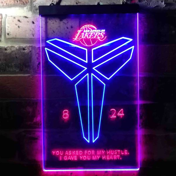 Los Angeles Lakers Kobe 8 24 Neon Dual LED Sign